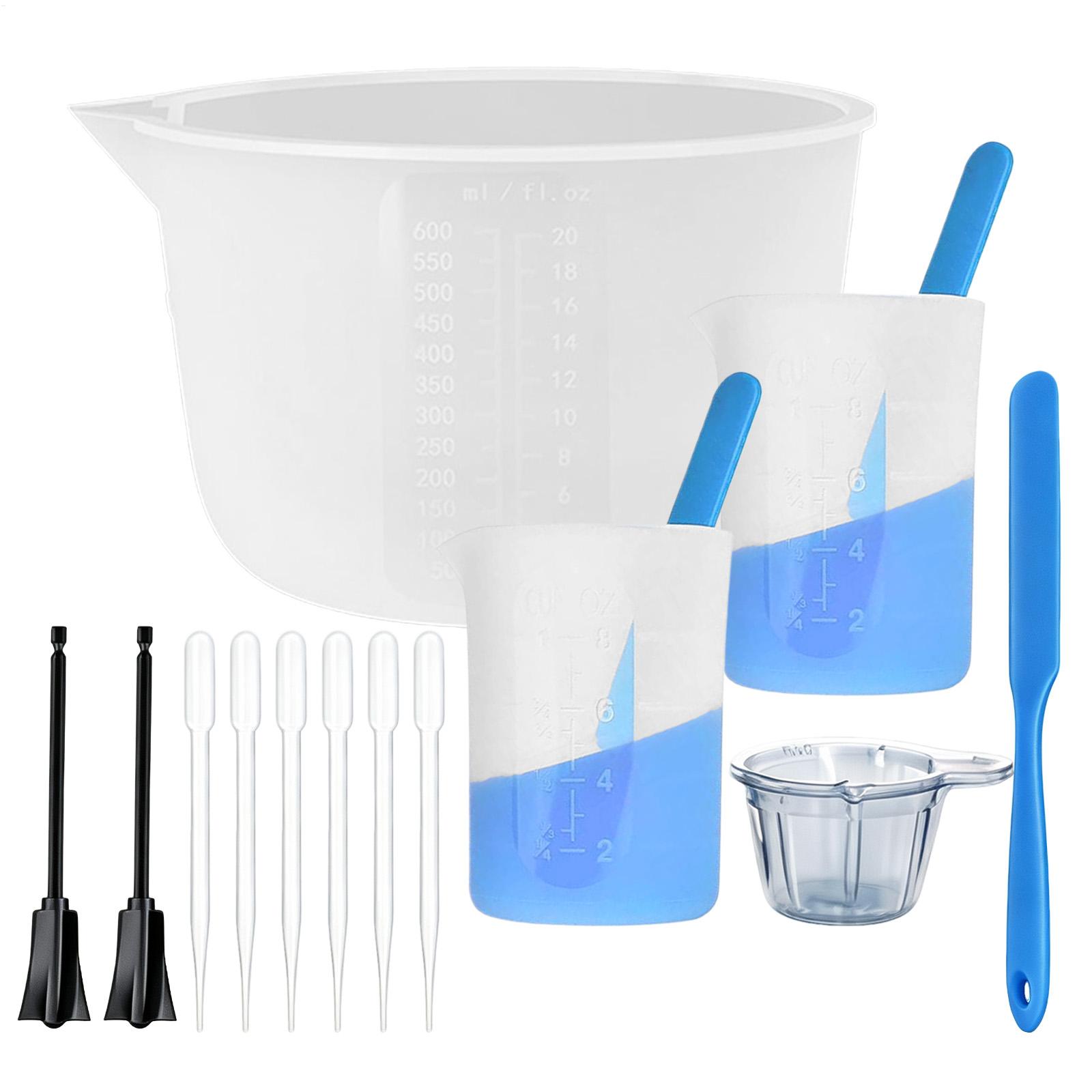 Resin Mixing Cups Silicone Reusable Graduated - Reçine Ölçüm Kapları ve Pipetler, Eldivenler,