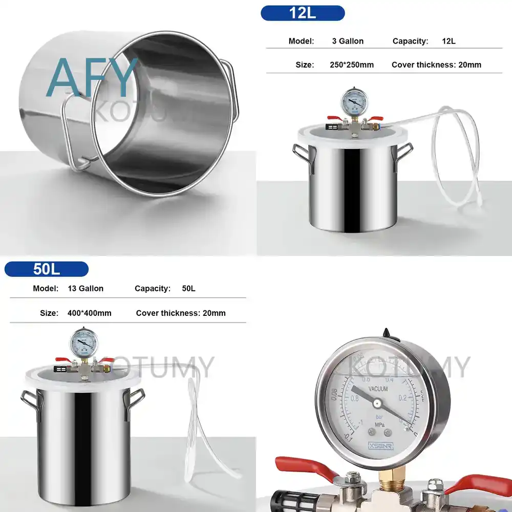 Vacuum Chamber Stainless Steel Acrylic Lid - AB Yapıştırıcılar için Paslanmaz Çelik Vakumlu