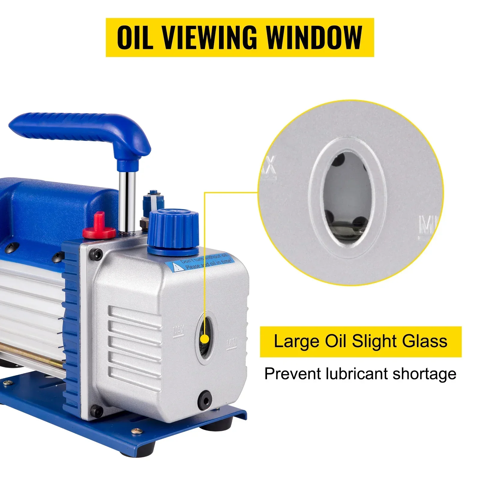 Rotary Vane Vacuum Pump Hvac 4Cfm 1/3Hp - SIHAO 1.8-4CFM 1/3HP Yağsız Döner Kanatlı
