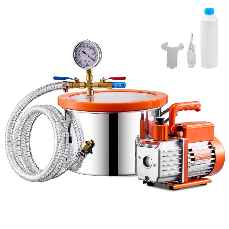 Vacuum Degassing Chamber 3 Gallon Pump - 1.5 / 3 / 5 Galon