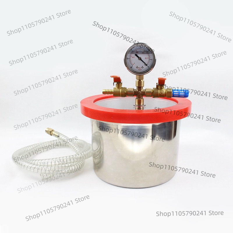 Vacuum Chamber Stainless Steel Acrylic Lid - 3L Paslanmaz Çelik Vakumlu Gaz Giderme