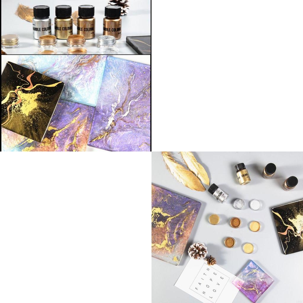 Mica Powder Pigment Metallic Color Epoxy - 195C Metalik Pigment Tozu 4 Renk