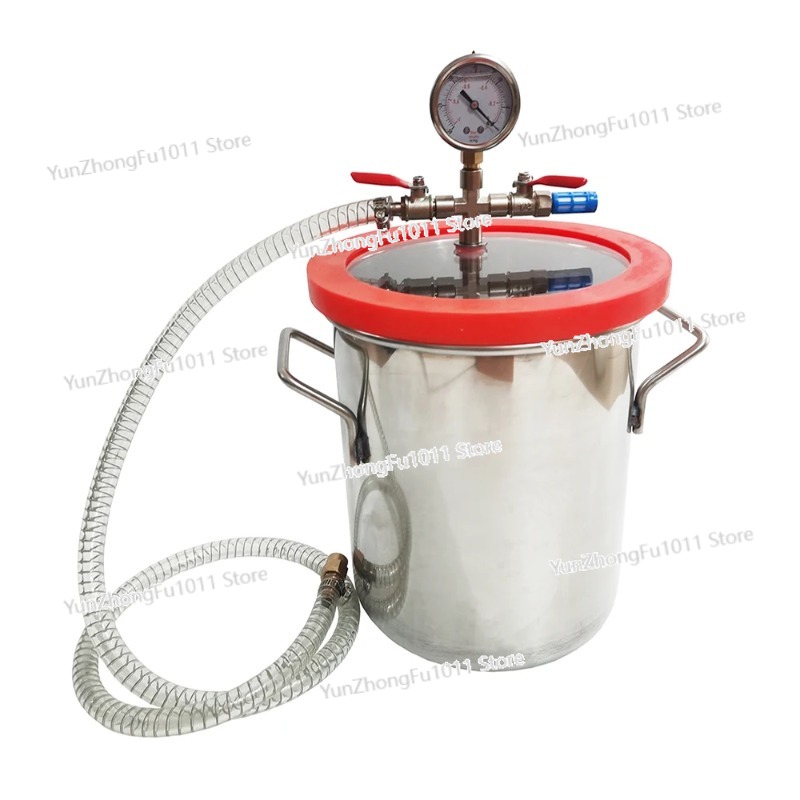 Vacuum Chamber Stainless Steel Acrylic Lid - 2 Galon 8L Paslanmaz Çelik Vakumlu