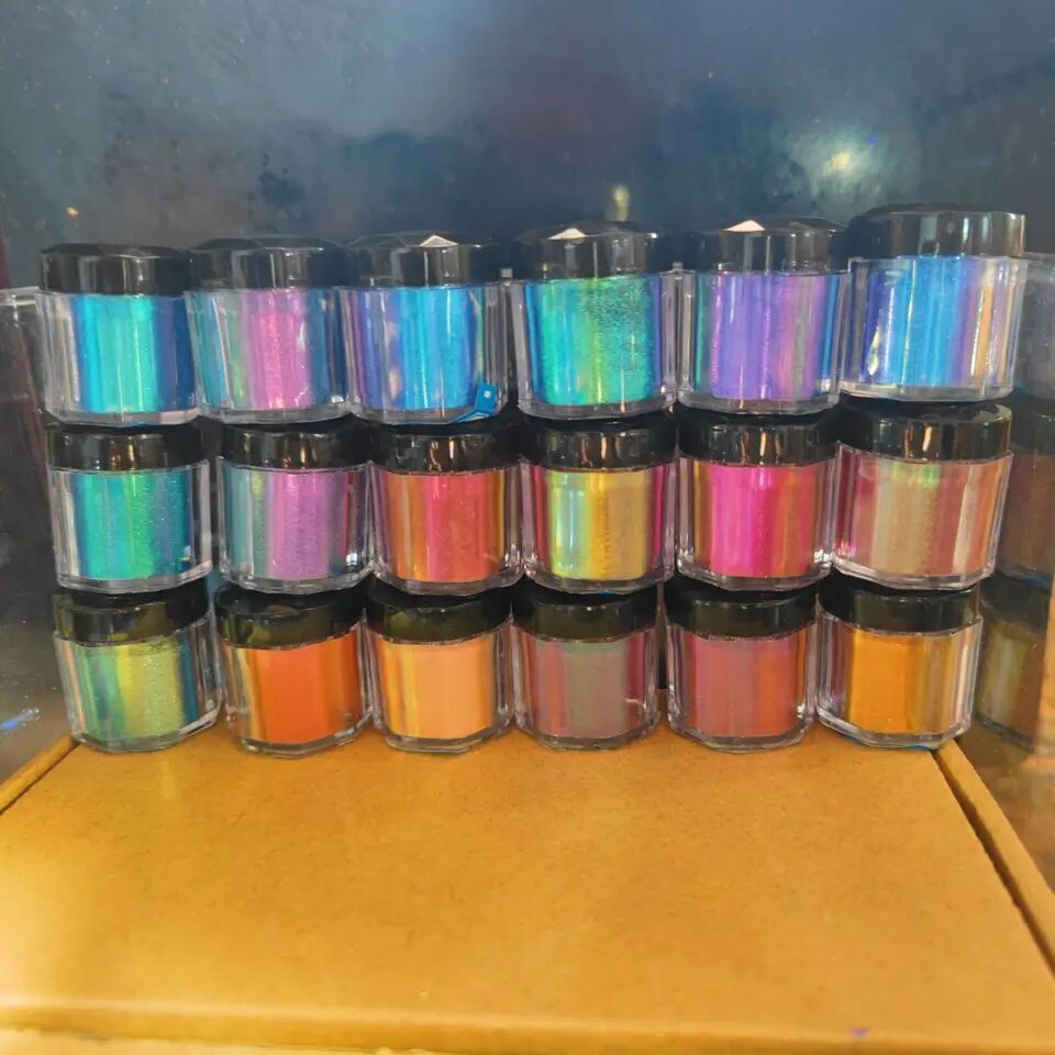 Mica Powder Pigment Metallic Color Epoxy - Watercolors/epoksi/boya/balçık/boya için toplu metalik bukalemun Pigment