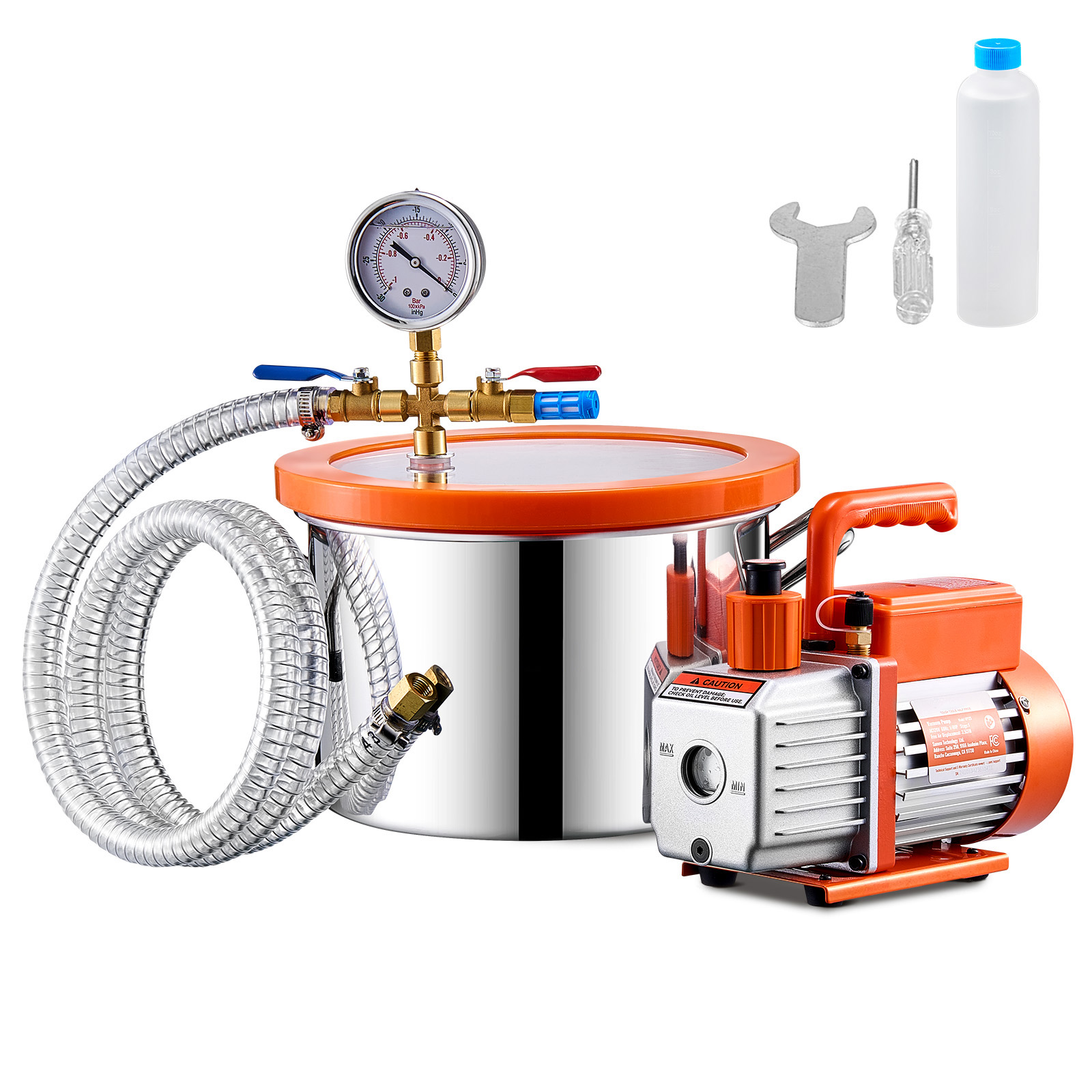 Vacuum Degassing Chamber 3 Gallon Pump - SucceBuy 1.5 / 3 / 5