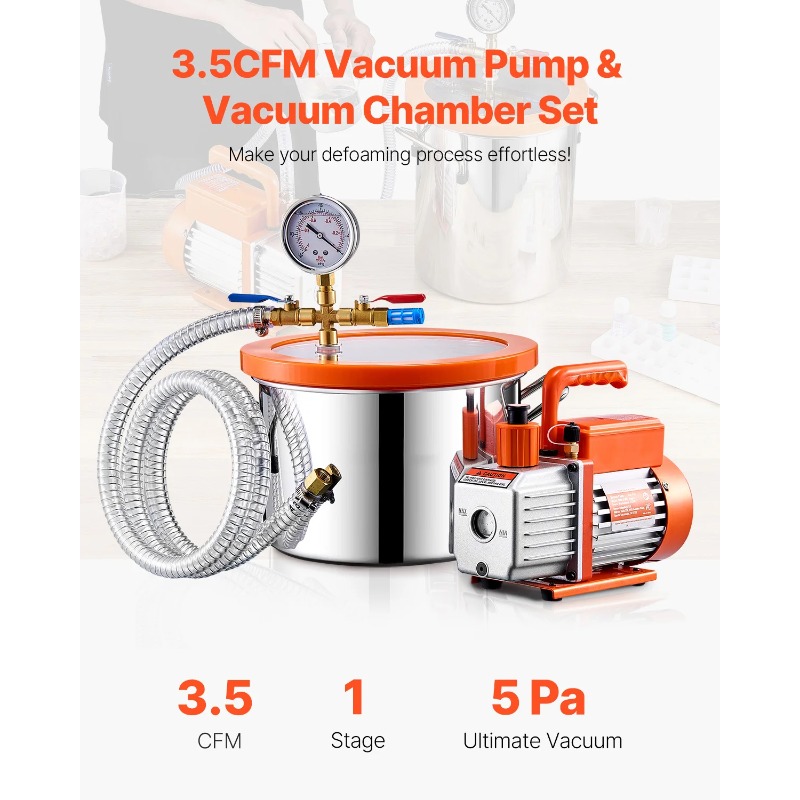 1.5 / 3 / 5 Galon Vakum Odası  - Vacuum Degassing Chamber 3 Gallon Pump incelemesi ve fiyatı