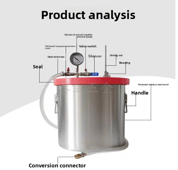 3L Paslanmaz Çelik Vakumlu Gaz - Vacuum Chamber Stainless Steel Acrylic Lid incelemesi ve fiyatı