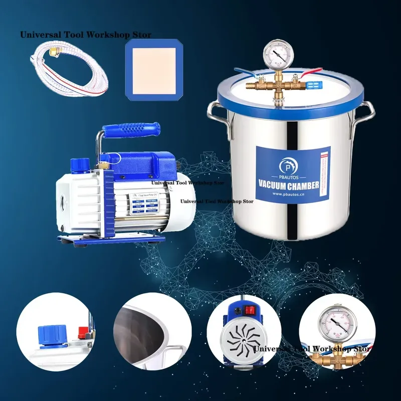 4CFM Vakum Pompası ve 3 Galon  - Vacuum Degassing Chamber 3 Gallon Pump incelemesi ve fiyatı