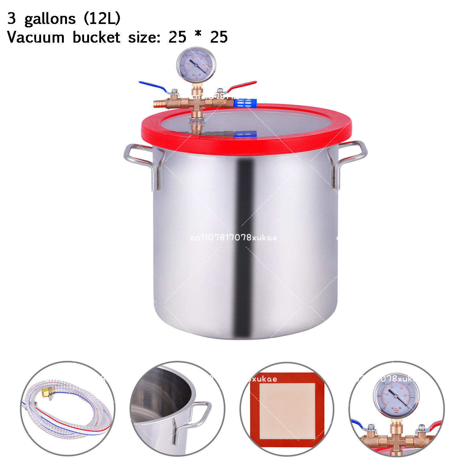 5 Galon 20L Paslanmaz Çelik Va - Vacuum Chamber Stainless Steel Acrylic Lid incelemesi ve fiyatı