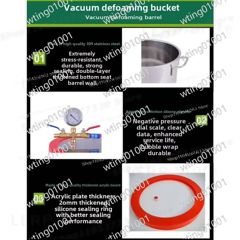3 Gal 12L Paslanmaz Çelik Vaku - Vacuum Chamber Stainless Steel Acrylic Lid incelemesi ve fiyatı