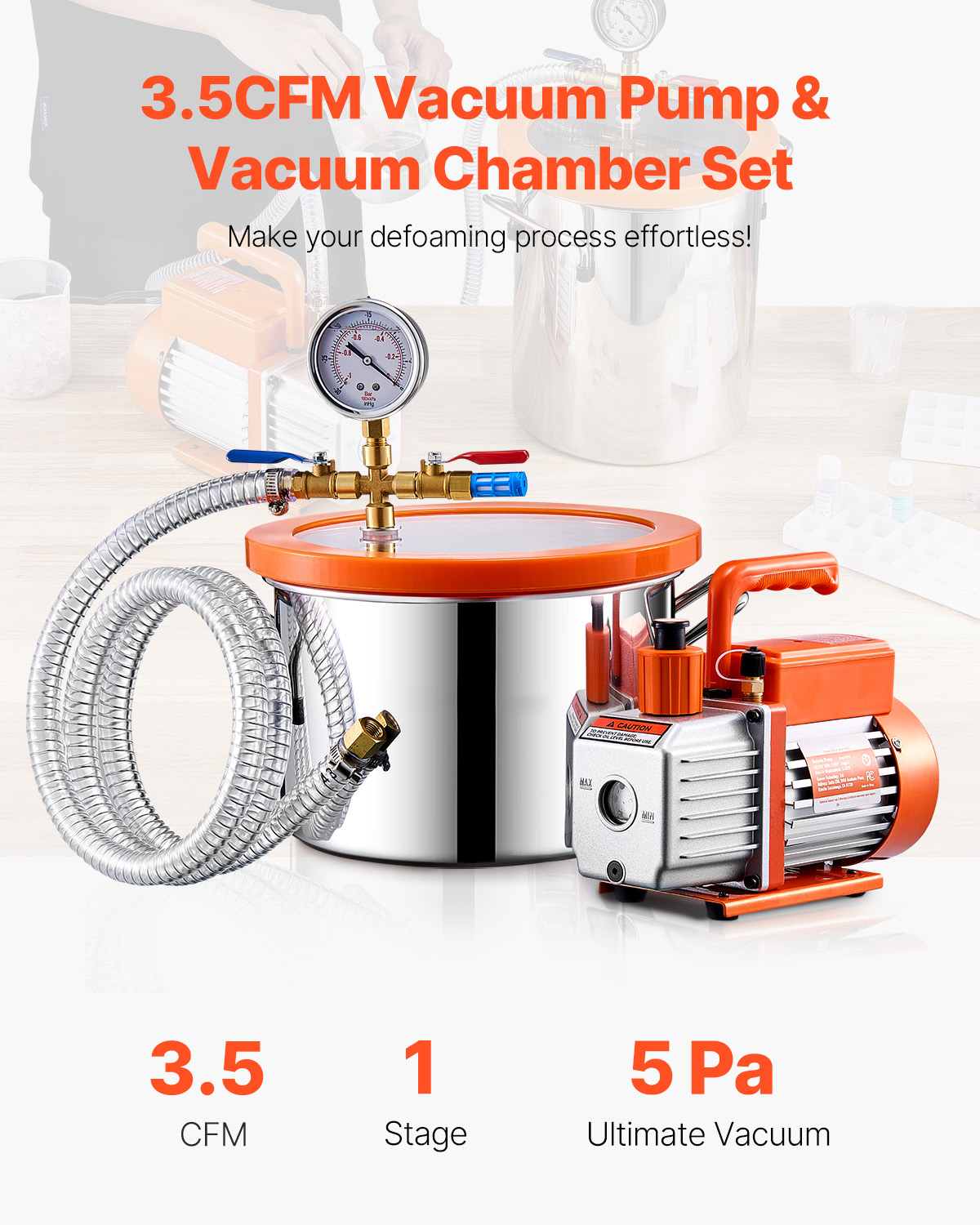 SucceBuy 1.5 / 3 / 5 Galon Vak - Vacuum Degassing Chamber 3 Gallon Pump incelemesi ve fiyatı