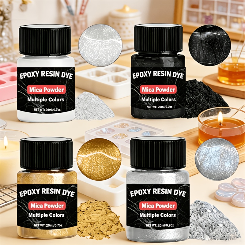 4 Renkli Mika Tozu, Epoksi Reç - Mica Powder Pigment Metallic Color Epoxy incelemesi ve fiyatı