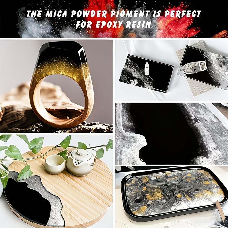 4 Renkli Mika Tozu, Epoksi Reç - Mica Powder Pigment Metallic Color Epoxy incelemesi ve fiyatı