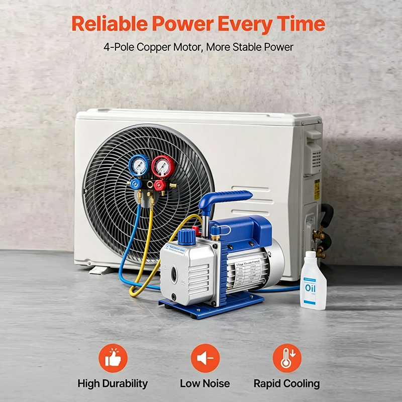 SIHAO 4CFM 1/3HP Tek Kademeli  - Rotary Vane Vacuum Pump Hvac 4Cfm 1/3Hp incelemesi ve fiyatı